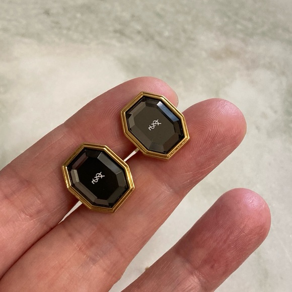 Vintage YSL Cuff Links + Tie Clip Box Set - Picture 4 of 10